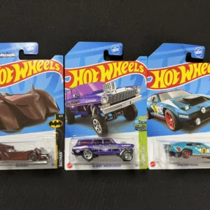 Hot Wheels Carded Vehicles Lot – Batmobile, '64 Nova Wagon Gasser, Dimachinni Veloce