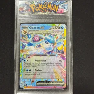 Pokemon Glaceon ex Card in Protective Display Case