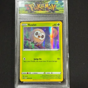 Pokemon Rowlet Holo Promo Card in Protective Display Case