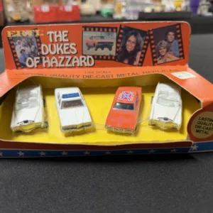 Vintage Dukes of Hazzard Die‑Cast Car Set – 1/64 Scale
