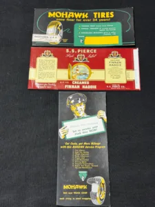 Vintage Advertising Lot – Mohawk Tires, S.S. Pierce, Orwell Tire