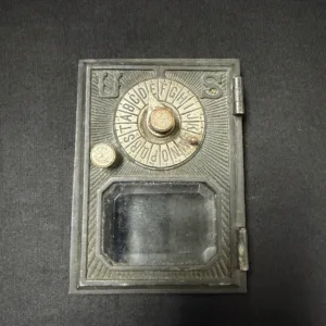 Antique Post Office Box Door with Combination Dial