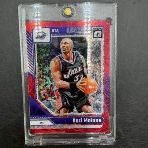 Karl Malone Donruss Optic Red Prizm Legend Basketball Card
