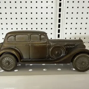 Vintage Bronze-Tone Classic Car Model