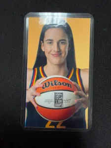 Caitlin Clark Basketball 1 Gram .999 Fine Silver Bar Card