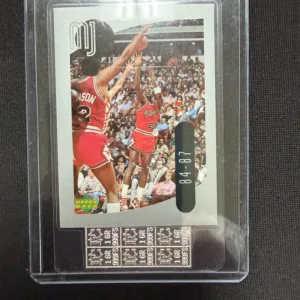 Michael Jordan Upper Deck 84-87 Card with Six 1 Gram .999 Fine Silver Bars