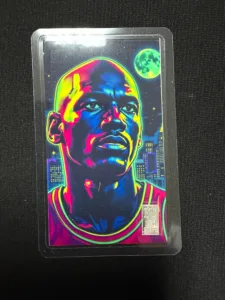 Michael Jordan Neon Portrait 1 Gram .999 Fine Silver Bar Card