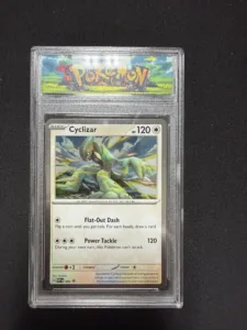 Pokemon Cyclizar Card in Display Holder