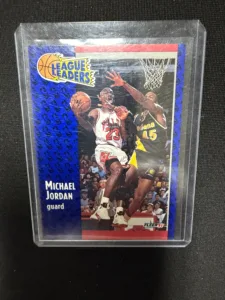 Michael Jordan Fleer 1991 League Leaders Basketball Card