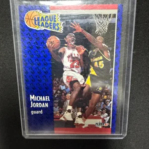 Michael Jordan Fleer 1991 League Leaders Basketball Card