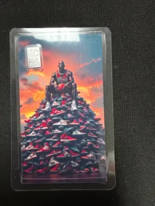 Michael Jordan Sneaker Pile 1 Gram .999 Fine Silver Bar Card