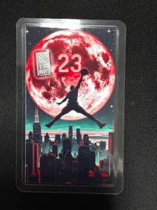 Michael Jordan Jumpman Moon 1 Gram .999 Fine Silver Bar Card