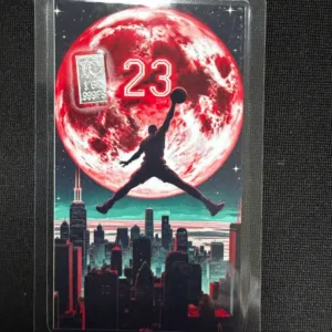 Michael Jordan Jumpman Moon 1 Gram .999 Fine Silver Bar Card