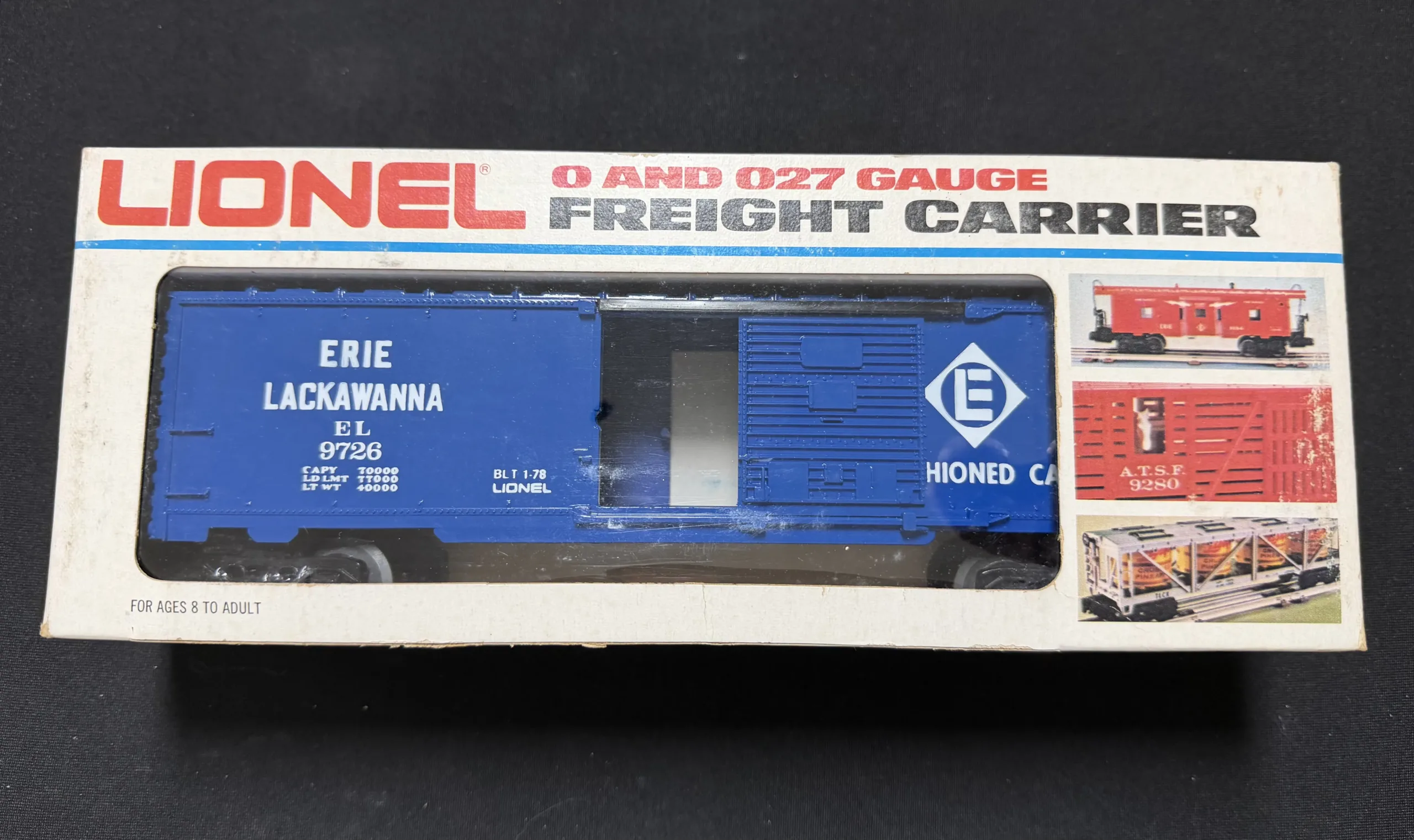 Lionel O and O27 Gauge Erie Lackawanna Freight Carrier Boxcar #9726